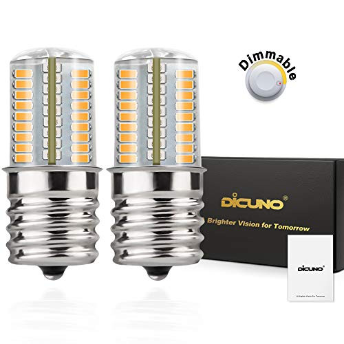 DiCUNO E17 LED Bulb Microwave Oven Light 4 Watt Dimmable Soft White 3000K 723014SMD AC110-130V (2-Pack)