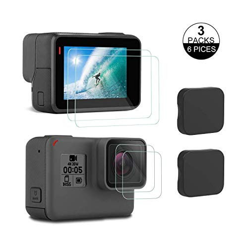 iTrunk Screen Protector for GoPro Hero 7 Black 6 5 HD Upgraded Tempered Glass Film Len Protector Len Cap Cover Accessories for Gopro Hero7 Black Hero6 Hero5 iTrunk Screen Protector for GoPro Hero 7 Black 6 5 HD Upgraded Tempered Glass Film Len Protector Len Cap Cover Accessories for Gopro Hero7 Black Hero6 Hero5