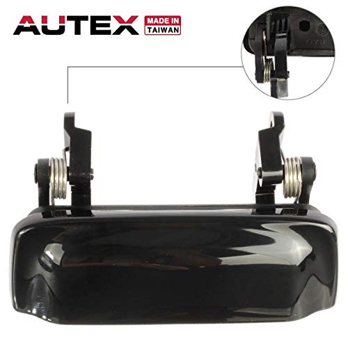 AUTEX Door Handle Exterior Outside Front/Rear Left/Right Black Compatible with Ford Explorer 1998 1999 2000 2001 2002 2003 79102, 2L2Z7822404AAPTM, F87Z7822404BAL