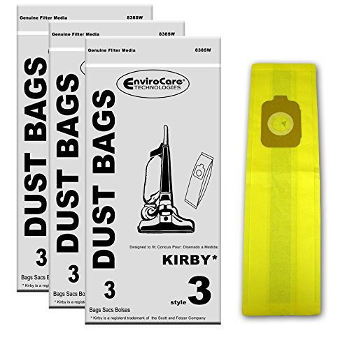 EnviroCare Replacement Vacuum Bags for Kirby Style 3 Heritage II Series Uprights 9 Bags