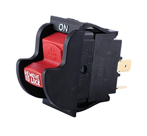 Podoy Table Saw Switch For Delta 489105-00 Ryobi 46023 2 Prong Drill Press Replaces Porter Cable 125/250V 20/12A Lock Toggle On-Off