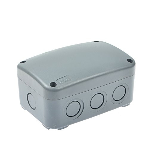 Nineleaf ABS Plastic Dustproof Waterproof IP66 Junction Box Outdoor External Universal Electrical Project Enclosure Grey 125x86x62mm (4 7/8" 3 1/4" 2 1/4") fit 20mm Cable Gland for Outdoor Use