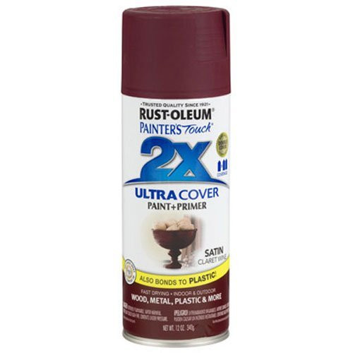 Rust-Oleum 249083 Painter's Touch 2X Ultra Cover 12-Ounce Satin Claret Wine