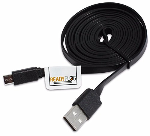 6ft ReadyPlug Flat USB Cable for Wacom Intuos Draw CTL490DW & CTL490DB Graphics Tablet Data/Computer/Sync/Charger Cable (6 Feet, Jet Black)