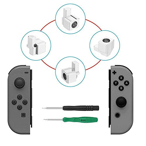 Latch Replacement For Nintendo Switch NS Joy Con with Screwdrivers , Metal Lock Buckles Repair Tool Kit