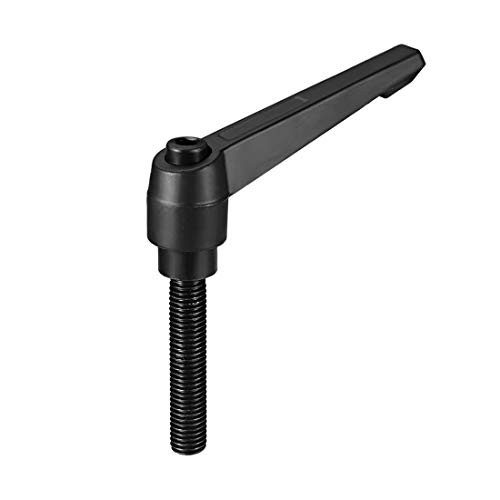 uxcell M12 x 60mm Handle Adjustable Clamping Lever Thread Push Button Ratchet Male Threaded Stud