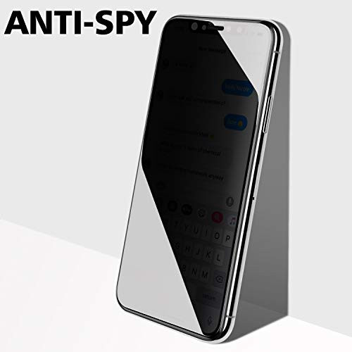 iPhone Xs Max Privacy Screen Protector,SMAPP,[Anti-Spy] Anti-Shatter Tempered Glass for iPhone Xs Max 6.5",Case Friendly,No White Edges,Normal Brightness,1 Pack