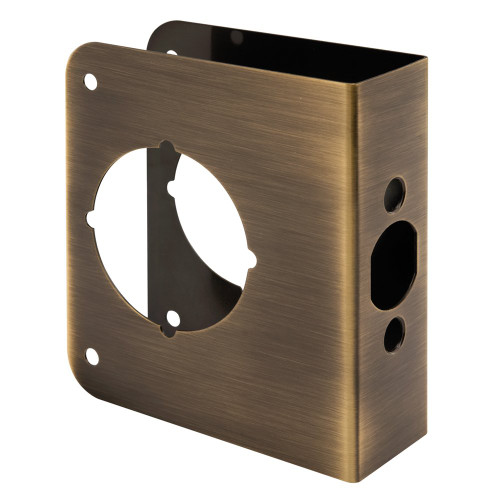 Defender Security U 9572 1-3/8-Inch Thick by 2-3/8-Inch Backset and 2-1/8-Inch Bore Door Reinforcer, Antique Brass