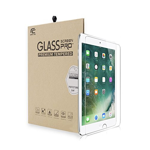 New iPad 9.7 inch (2017) / iPad Pro 9.7" / iPad Air 2 / iPad Air Screen Protector, CHINFAI Tempered Glass Screen Protector - Apple Pencil Compatible/Anti-Scratch/High Definition