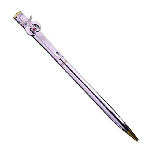 Shriner Silver Masonic Ball Point Pen with Emblem on Clip