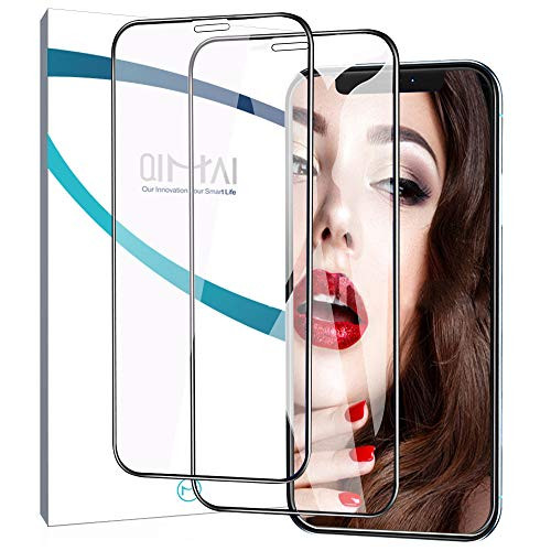 QiMai 2X 3D Full Coverage Screen Protector for iPhone Xs iPhone X 5.8 inch Case Friendly 9H Tempered Glass Screen Protector