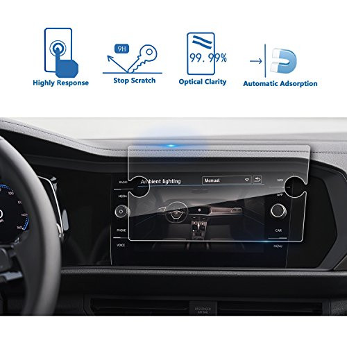 LFOTPP Car Navigation Screen Protector for 2019 Jetta GLI 8-Inch,Clear Tempered Glass Infotainment Display in-Dash Center Touch Screen Protector 8-Inch