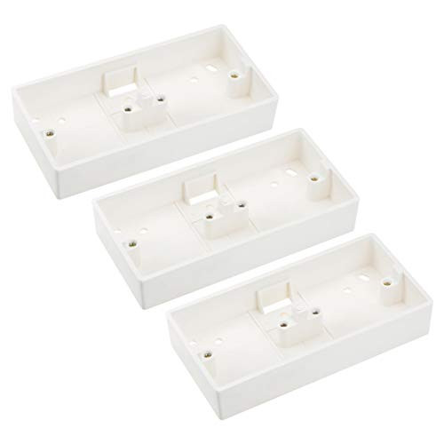 uxcell Wall Switch Box Deep Case Recessed Mount 86 Type Single Gang White 1738632 3pcs
