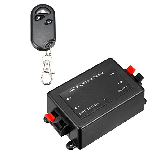 uxcell DC 12V-24V LED Single Color RF Dimmer Cotroller Wireless Remote Control for Led Light Strip
