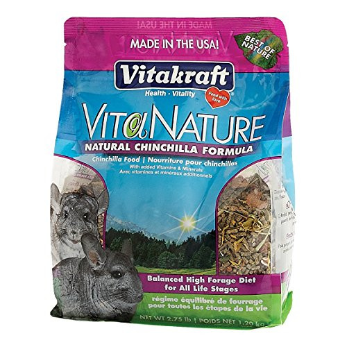 Vitakraft Vitanature Chinchilla Food - Natural Timothy Formula, 2.75 Lb.