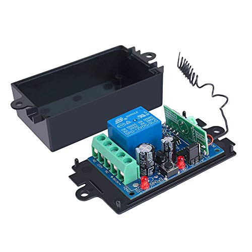 ELENKER DC 12V 10A Relay 1CH Wireless RF Remote Control Switch Transmitter with Receiver