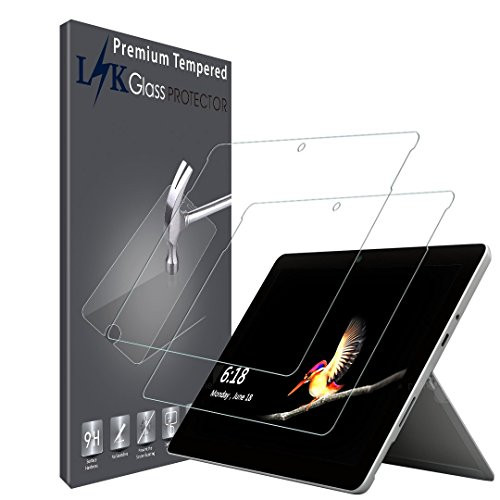 LK [2 Pack] Screen Protector for Surface Go, Tempered Glass with Lifetime Replacement Warranty for Microsoft Surface Go