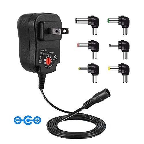 12W Universal AC/DC Adapter, IKOCO 3V 4.5V 5V 6V 7.5V 9V 12V Charger Switching Power Supply Adapter with 6 Tips for Household Electronics Router Speaker Smart Phone Tablet CCTV Camera 12W Universal AC/DC Adapter, IKOCO 3V 4.5V 5V 6V 7.5V 9V 12V Charger Switching Power Supply Adapter with 6 Tips for Household Electronics Router Speaker Smart Phone Tablet CCTV Camera