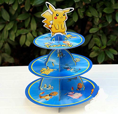 Astra Gourmet Cartoon Series Cupcake Tower/Cup Cake Stand - 3 Tier Dessert Tree Display Stand - For Baby Showers, Birthday Party