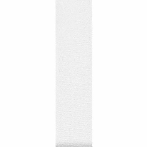 Offray Wired Edge Chantel Craft Ribbon, 5/8-Inch x 9-Feet, White