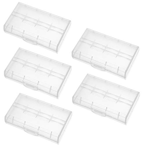 uxcell 5Pcs Battery Storage Case Holder for 2 x 18650 or 4 x RCR123/16340 Batteries Capacity