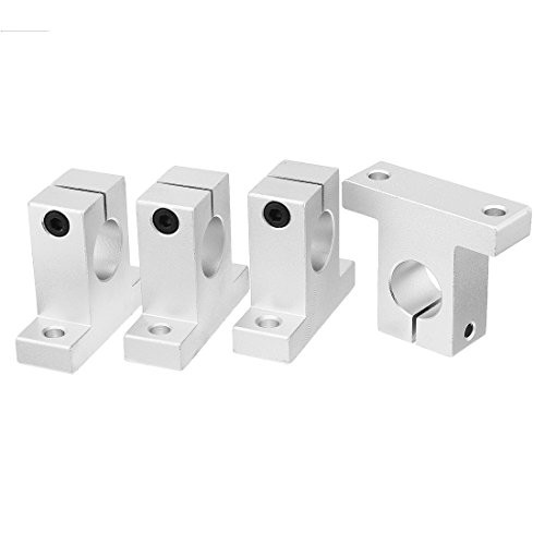 uxcell 4pcs SK12 Aluminum Linear Motion Rail Clamping Guide Support for 12mm Dia Shaft