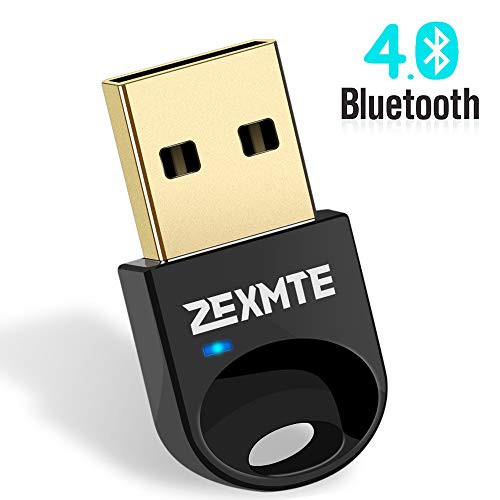 ZEXMTE Updated Driver Bluetooth USB Adapter for PC USB Bluetooth Dongle 4.0 Wireless Micro Adapter Compatible with Windows 10 8.1 8 7 Vista XP, for Desktop, Laptop