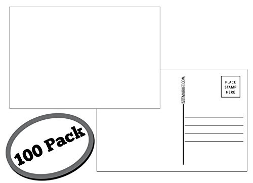 100 Pack of Blank Postcards. Each Post Card in This Patriotic, Bulk Set is 4 x 6, USPS Compliant (mailable), and Made in USA. Mail to Voters to get Votes. Flip Side is Plain White and unused. (Blank)