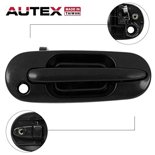 AUTEX Door Handle Black Exterior Front Right Passenger Side Compatible with Honda CR-V CRV 1997 1998 1999 2000 2001 Door Handle 77628 72140ST0003 72140ST0003PFM HO1311113