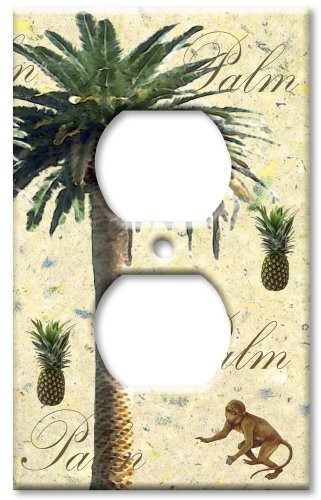 Art Plates - Outlet Cover OVERSIZE Switch Plate/OVER SIZE Wall Plate - Palm Tree