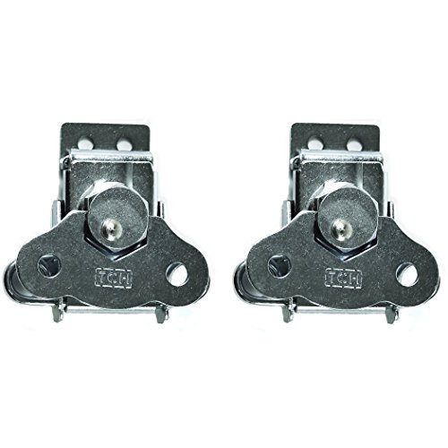 TCH Hardware 2 Pack Steel Spring Loaded Butterfly Twist Latch and Keeper - Toggle Clamp Case Box Chest Closure