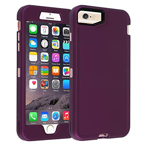 Co-Goldguard iPhone 6 Plus Case,iPhone 6S Plus Case, Heavy Duty Shockproof High Impact Resistant Dual Layer Hybrid Protective Cover Shell for Apple iPhone 6+/6S+(5.5 inch)-Purple