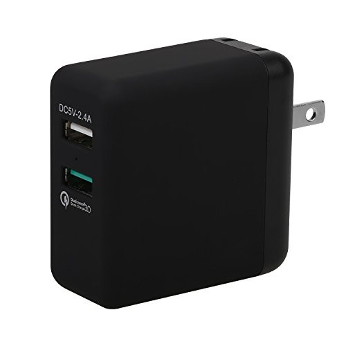 Anbear Quick Charge 3.0 USB Wall Charger & Dual Ports Compatible Samsung Galaxy S9 S8 / S8+ / Note8, LG G6, HTC 10 and More