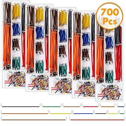 anezus 700 Pieces Jumper Wire Kit Breadboard Wires with 14 Assorted Length for Breadboard Prototyping Solder Circuits