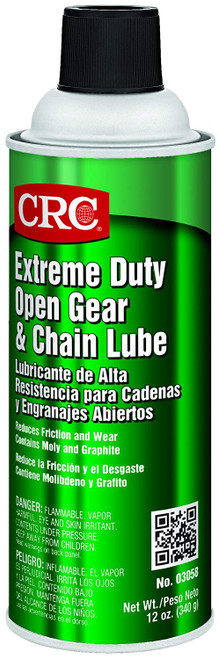 CRC Extreme Duty Open Gear and Chain Lube, 12 oz Aerosol Can, Black
