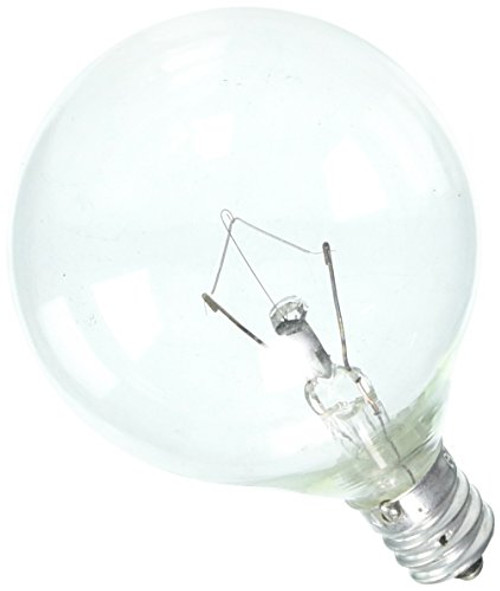 Philips 168450 25 Watt G16.5 Duramax Sparkling Clear Decorative Globe Candelabra Base Dimmable Light Bulb, Soft White, 12 Pack, Piece