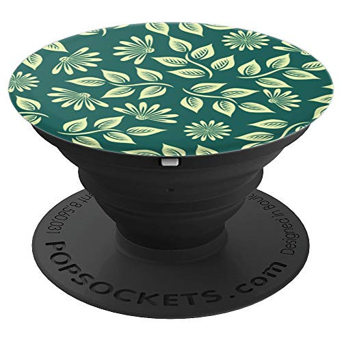Spring Flowers And Green Leaves Pattern - PopSockets Grip and Stand for Phones and Tablets