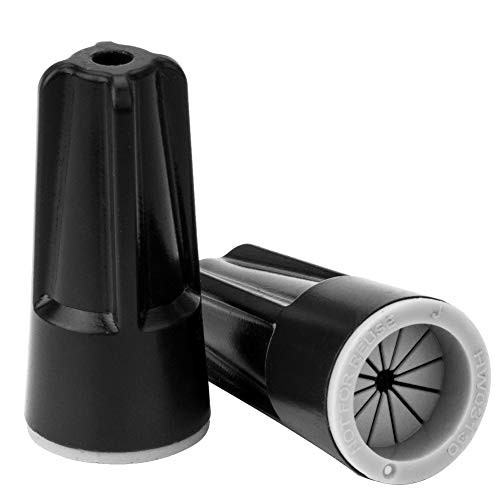 Waterproof Wire Connectors Kit Outdoor Electrical Wire Nuts (Black)