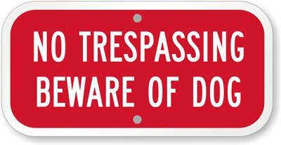 SmartSign "No Trespassing - Beware of Dog" Sign | 6" x 12" Aluminum