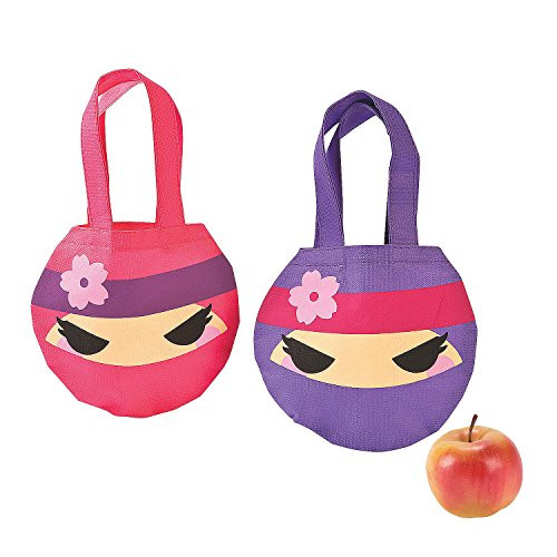 Fun Express Mini Ninja Girl Tote Bags | 12 Count | Great for Ninja Themed Birthday for Girls, Party Supplies, Prizes & Favors, Reusable Bag Fun Express Mini Ninja Girl Tote Bags | 12 Count | Great for Ninja Themed Birthday for Girls, Party Supplies, Prizes & Favors, Reusable Bag
