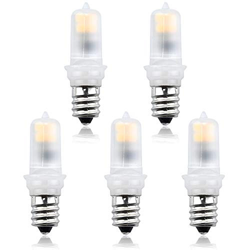 Bonlux LED E12 Candelabra Night Light - 2W (20W Equivalent) 120V JD T3/T4 E12 LED Chandelier Bulb Warm White 3000K for Ceiling Fan Cabinet Patio Lighting (5-Pack)