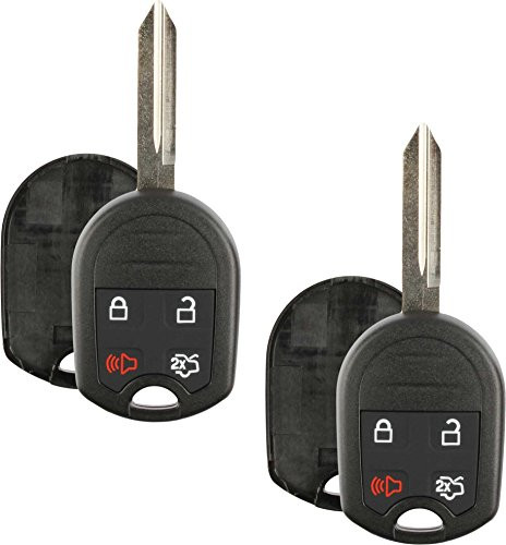 Discount Keyless Remote Entry Uncut Car Key Fob Replacement Case Shell Button Pad Compatible with Ford Mustang CWTWB1U793 (2 Pack)