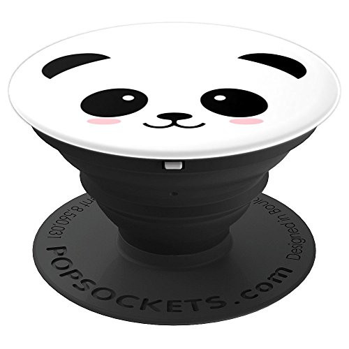 PopSockets: Cute Panda Face Kawaii Bear - PopSockets Grip and Stand for Phones and Tablets