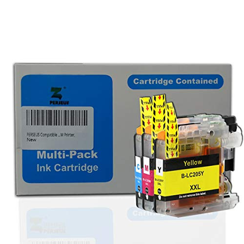 PERSEUS Compatible Ink Cartridge Replacement for Brother LC2053PKS Super High Yield XXL Color Pack(1 LC205C,1 LC205M,1 LC205Y) LC2053CL,(Pack of 3)