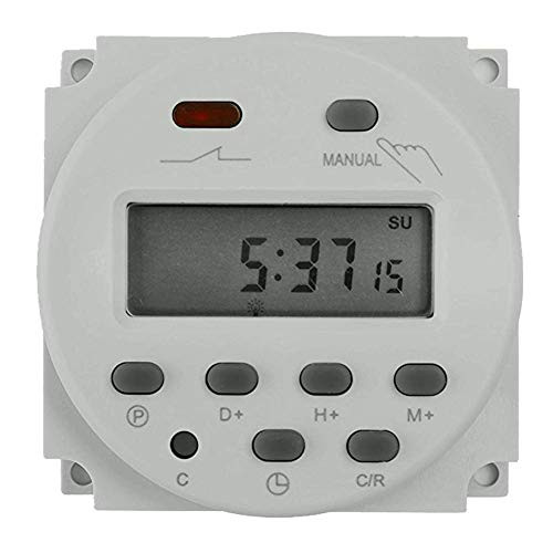 Haobase LCD Digital Programmable Timer weekly 7days Microcomputer Timer (220V 12V 110V 24V DC) (12V)