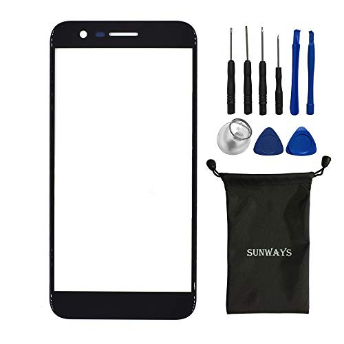 sunways Replacement Screen Front Glass Compatible with LG K20 Plus K20 V VS501(Black)