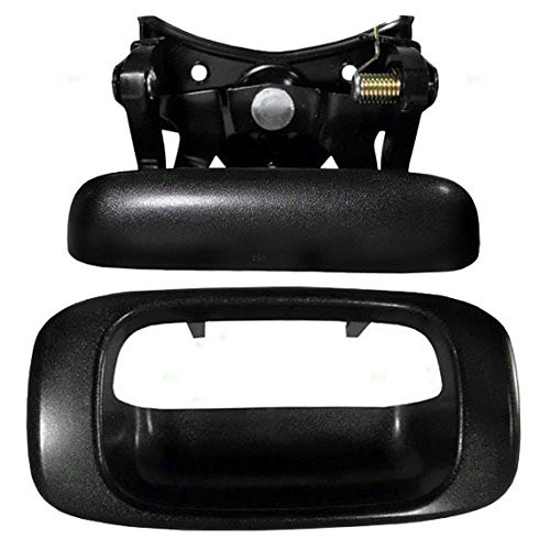 2-Piece Set Tailgate Liftgate Handle with Trim Bezel Replacement for GMC Chevrolet Pickup Truck 15997911 15228539 AutoAndArt