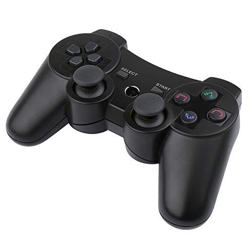 CHENGDAO PS3 Controller Wireless Double Shock Gamepad for Playstation 3 Remote,Six-axis Wireless PS3 Controller with Charging Cable - Black
