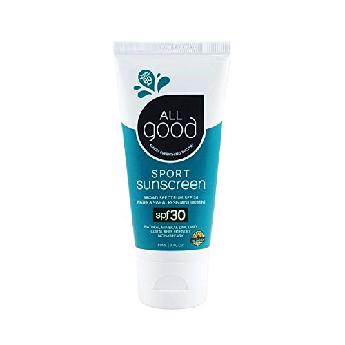 All Good Sport Sunscreen Lotion - Zinc Oxide - Coral Reef Safe - Water Resistant - UVA/UVB Broad Spectrum - SPF 30 (3 oz) All Good Sport Sunscreen Lotion - Zinc Oxide - Coral Reef Safe - Water Resistant - UVA/UVB Broad Spectrum - SPF 30 (3 oz)