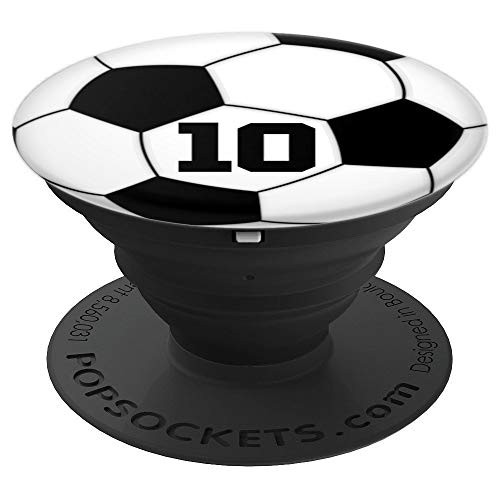 Soccer Ball #10 Grip for Soccer or Football Player No. 10 - PopSockets Grip and Stand for Phones and Tablets Soccer Ball #10 Grip for Soccer or Football Player No. 10 - PopSockets Grip and Stand for Phones and Tablets
